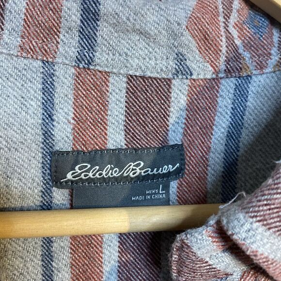 EDDIE BAUER Tribal Southwestern Print Button Down Long Sleeve Shirt - Picture 8 of 8